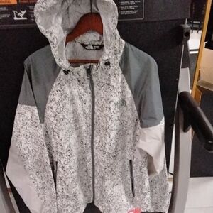 Kids Gray and White Hooded Jacket